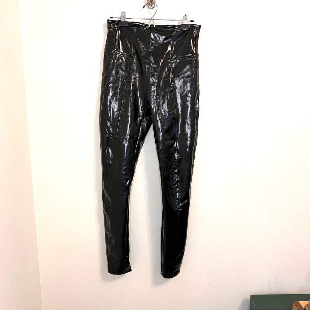 Spanx Faux Patent Leather Leggings - Large/Tall